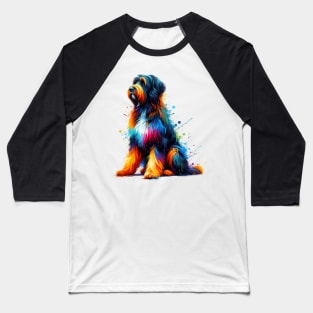 Vibrant Drentsche Patrijshond in Colorful Splash Art Style Baseball T-Shirt